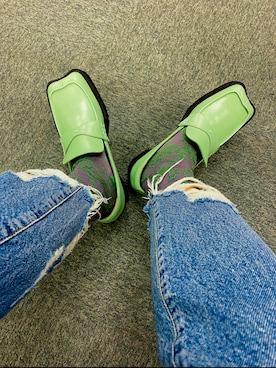 「Ameri（アメリ）のアイテム（ローファー）」を使った、wowear_jiaさん（レディース・165cm）の秋コーディネート