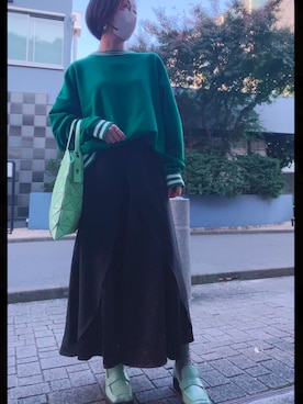 「Ameri（アメリ）のアイテム（ローファー）」を使った、wowear_jiaさん（レディース・165cm）の秋コーディネート