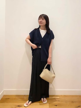 「MARCO BIANCHINI（マルコビアンチーニ）のアイテム」を使った、せいくらさん（レディース・159cm）の夏コーディネート