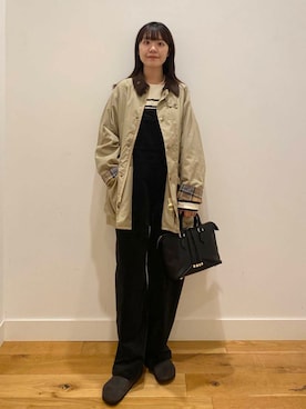 「Barbour（バブアー）の『別注』Barbour　BEDALE（その他アウター）」を使った、せいくらさん（レディース・159cm）の秋コーディネート