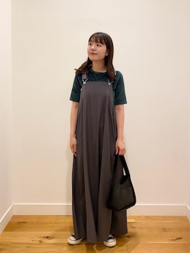 「FORK&SPOON（フォークアンドスプーン）のアイテム（ワンピース）」を使った、せいくらさん（レディース・158cm）の夏コーディネート
