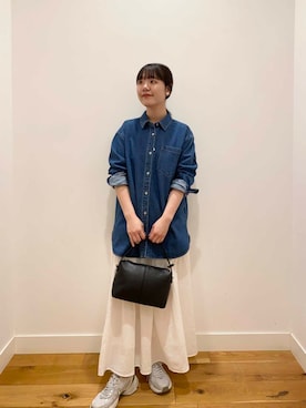 「URBAN RESEARCH（アーバンリサーチ）のアイテム（トレンチコート）」を使った、せいくらさん（レディース・159cm）の冬コーディネート