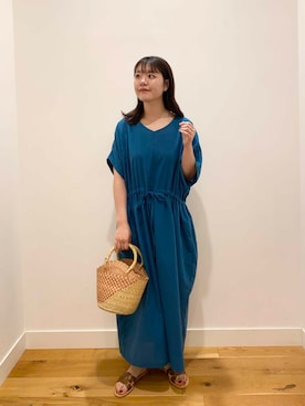 「帰省コーデ」｜「アイテム（ワンピース/ドレス）」を使った、せいくらさん（レディース・159cm）の夏コーディネート