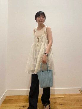 「URBAN RESEARCH DOORS（アーバンリサーチドアーズ）のアイテム（キャミソール）」を使った、せいくらさん（レディース・159cm）の夏コーディネート