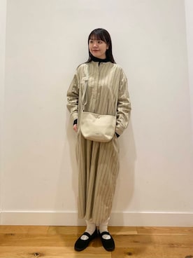 「アイテム（シャツワンピース）」を使った、せいくらさん（レディース・159cm）の秋コーディネート