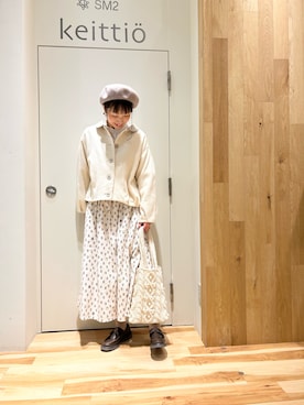 「サマンサモスモス」｜「アイテム（ハンチング/ベレー帽）」を使った、タブンネさん（レディース・166cm）の秋コーディネート