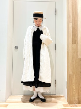 「サマンサモスモス」｜「アイテム（その他アウター）」を使った、タブンネさん（レディース・166cm）の冬コーディネート