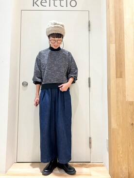 「サマンサ モスモス(Samansa Mos2)」｜「アイテム（スウェット）」を使った、タブンネさん（レディース・166cm）の秋コーディネート