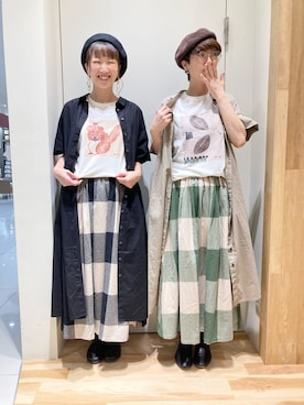 「サマンサモスモス」｜「アイテム（シャツワンピース）」を使った、タブンネさん（レディース・166cm）の夏コーディネート