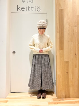 「Samansa Mos2（サマンサ モスモス）のアイテム（アクセサリー）」を使った、タブンネさん（レディース・166cm）の冬コーディネート