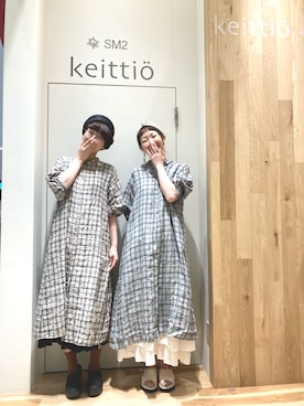 「サマンサモスモス」｜「アイテム（シャツワンピース）」を使った、タブンネさん（レディース・166cm）の春コーディネート