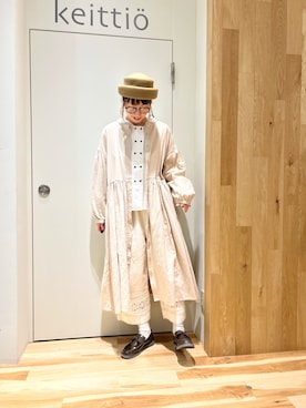 「サマンサモスモス」｜「アイテム（シャツワンピース）」を使った、タブンネさん（レディース・166cm）の冬コーディネート