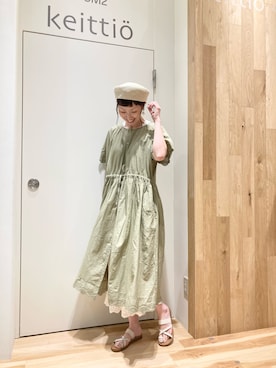 「スカラップ」｜「アイテム（帽子）」を使った、タブンネさん（レディース・166cm）の夏コーディネート
