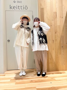 「アイテム（付け襟）」を使った、タブンネさん（レディース・166cm）の冬コーディネート
