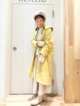 「サマンサモスモス」｜「アイテム（その他アウター）」を使った、タブンネさん（レディース・166cm）の冬コーディネート