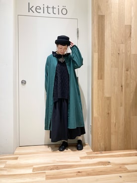 「サマンサモスモス」｜「アイテム（シャツワンピース）」を使った、タブンネさん（レディース・166cm）の秋コーディネート