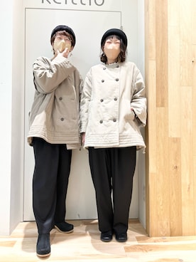 「サマンサモスモス」｜「アイテム（その他アウター）」を使った、タブンネさん（レディース・166cm）の冬コーディネート