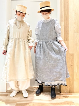 「サマンサモスモス」｜「アイテム（チュニック）」を使った、タブンネさん（レディース・166cm）の春コーディネート