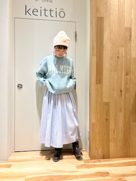 「ナチュラルスタイル」｜「アイテム（ニットキャップ/ビーニー）」を使った、タブンネさん（レディース・166cm）の秋コーディネート