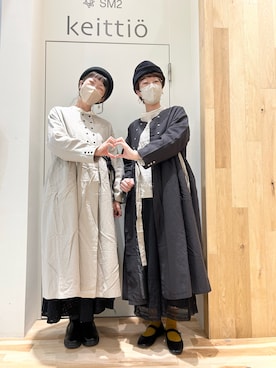 「アウターコーデ」｜「アイテム（ハンチング/ベレー帽）」を使った、タブンネさん（レディース・166cm）の秋コーディネート