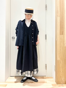 「Samansa Mos2（サマンサ モスモス）の配色前後2WAYブラウス（シャツ/ブラウス）」を使った、タブンネさん（レディース・166cm）の冬コーディネート