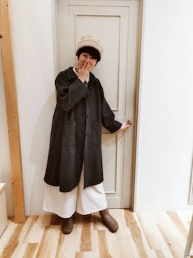 「チュニック」｜「アイテム（その他アウター）」を使った、タブンネさん（レディース・167cm）の冬コーディネート