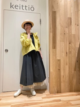 「サマンサモスモス」｜「アイテム（マウンテンパーカー）」を使った、タブンネさん（レディース・167cm）の春コーディネート