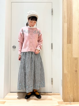 「Samansa Mos2（サマンサ モスモス）の襟刺繍シャーリング前後2WAYブラウス（シャツ/ブラウス）」を使った、タブンネさん（レディース・166cm）の秋コーディネート