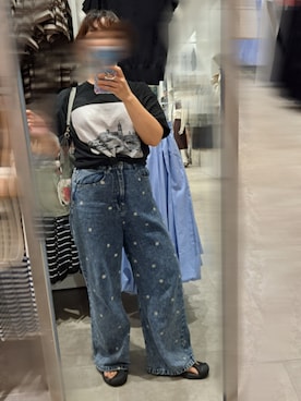 「アイテム（デニムパンツ）」を使った、Ms.Rさん（レディース・148cm・40代）の夏コーディネート