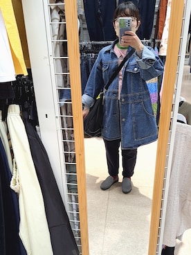 「FREAK'S STORE（フリークスストア）のアイテム（デニムジャケット）」を使った、Ms.Rさん（レディース・148cm）の春コーディネート