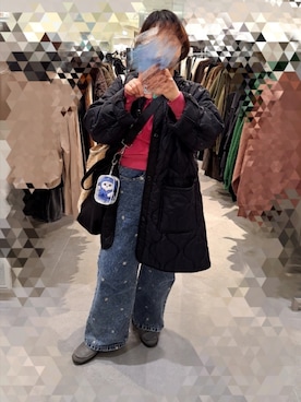 「アイテム（おもちゃ）」を使った、Ms.Rさん（レディース・148cm）の秋コーディネート