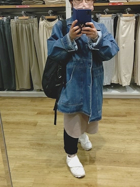 「ごきげんウィーク」｜「アイテム（デニムジャケット）」を使った、Ms.Rさん（レディース・148cm）の春コーディネート