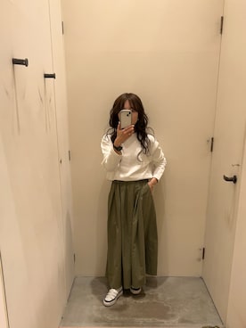 「アイテム（スウェット）」を使った、kanaさん（レディース・152cm・40代）の春コーディネート
