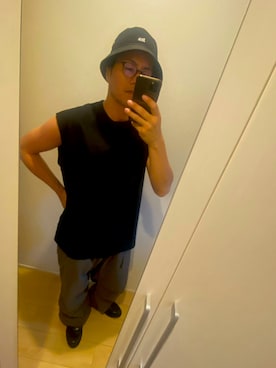 「アイテム（タンクトップ）」を使った、hak.さん（メンズ・175cm・30代）の夏コーディネート