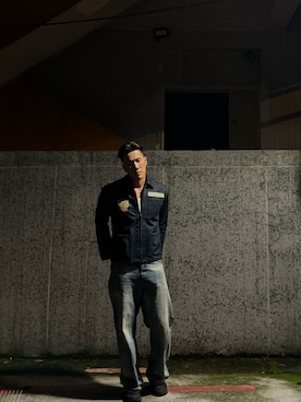 「BEAMS（ビームス）のアイテム（デニムジャケット）」を使った、Kcさん（メンズ・179cm）の夏コーディネート