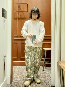 「アイテム（カーゴパンツ）」を使った、D.nakamuraさん（メンズ・167cm）の秋コーディネート