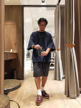 「Chrome Hearts」｜「アイテム（モカシン/デッキシューズ）」を使った、D.nakamuraさん（メンズ・170cm）の夏コーディネート