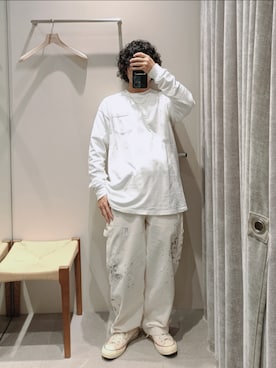 「SILENT SOUND（サイレントサウンド）のアイテム（Tシャツ/カットソー、ホワイト系）」を使った、D.nakamuraさん（メンズ・167cm）の秋コーディネート