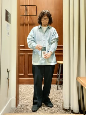 「アイテム（スラックス）」を使った、D.nakamuraさん（メンズ・167cm）の秋コーディネート