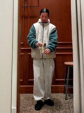 「アイテム（ベスト）」を使った、D.nakamuraさん（メンズ・167cm）の冬コーディネート