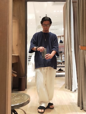 「Steven Alan（スティーブンアラン）のアイテム（アクセサリー）」を使った、D.nakamuraさん（メンズ・170cm）の夏コーディネート