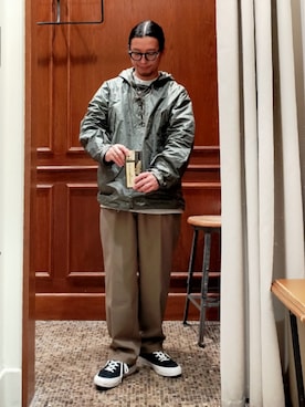 「Thingless（シングレス）のアイテム（パンツ）」を使った、D.nakamuraさん（メンズ・167cm）の冬コーディネート