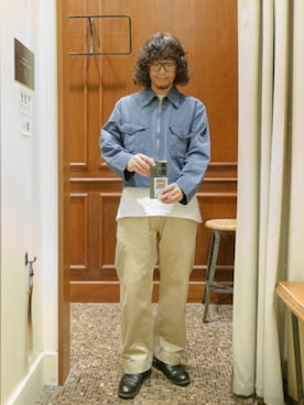 「アイテム（チノパンツ）」を使った、D.nakamuraさん（メンズ・167cm）の秋コーディネート