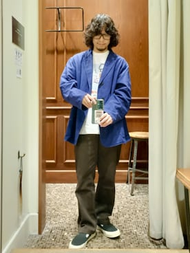 「アイテム（スリッポン）」を使った、D.nakamuraさん（メンズ・167cm）の秋コーディネート