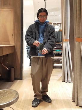 「Thingless（シングレス）のアイテム（パンツ）」を使った、D.nakamuraさん（メンズ・170cm）の冬コーディネート