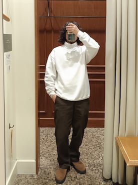 「アイテム（パンツ）」を使った、D.nakamuraさん（メンズ・167cm）の冬コーディネート