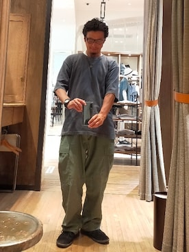 「VAINL ARCHIVE（ヴァイナルアーカイブ）のアイテム（Tシャツ/カットソー）」を使った、D.nakamuraさん（メンズ・170cm）の夏コーディネート