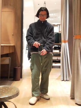 「オリーブ」｜「アイテム（サンダル）」を使った、D.nakamuraさん（メンズ・170cm）の秋コーディネート