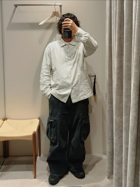 「COOR（クアー）のアイテム（シャツ/ブラウス、ホワイト系）」を使った、D.nakamuraさん（メンズ・167cm）の秋コーディネート