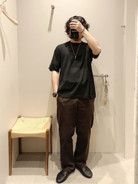 「BEAUTY&YOUTH UNITED ARROWS（ビューティーアンドユースユナイテッドアローズ）のアイテム（ニット/セーター、ブラック系）」を使った、D.nakamuraさん（メンズ・167cm）の春コーディネート